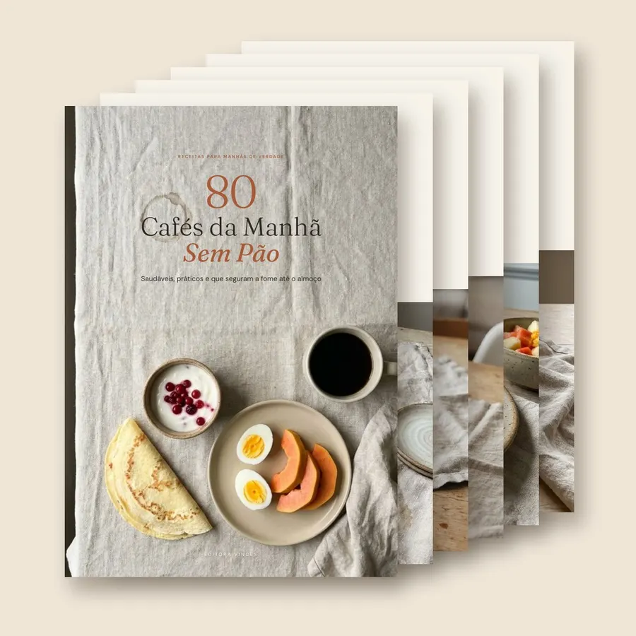 E-book 80 Cafés da Manhã Sem Pão com os bônus